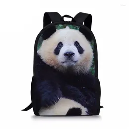 School Bags Cute Animals 3D Panda Print Backpack Boys Girls Students Book Bag Daily Casual Storage Travel Rucksack