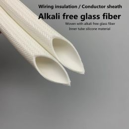 Alkali Free Glass Fibre Braided Sleeve Internal Silicone Material High Temperature Resistant Wiring Insulating Wire Sheath