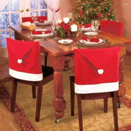 Chair Covers Santa Claus Hat Cover Christmas Decorations For Home Table Dinner Back Decor Year Party Supplies Navidad 2024