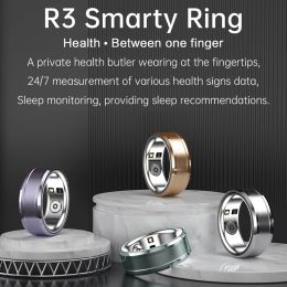 R3 Smart Ring Electronic Bluetooth Ring Waterproof Health Tracker Heart Rate Blood Pressure Blood Oxygen Monitor for Women Men