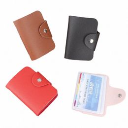1pc PU Functi 24 Bits Credit Card ID Card Wallet C Holder Organizer Case Pack Busin Credit Card Holder Bank Package O3Ky#