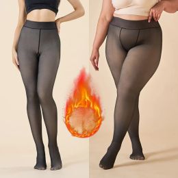 10Pairs New Warm Insulated Tights Plus Size Sexy Pantyhose Women Fake Stockings Skin Effect Thick Translucent Tights Leggings