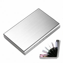 rfid Metal Anti-theft Card Holder Men Busin ID Credit Cards Stainl Steel Box Waterproof Wallet Bank Card Office Card Case e0xn#