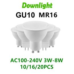 Factory direct LED spot light MR16 GU10 3W-8W AC100V-240V 3000K-6000K is suitable for study kitchen instead of 100W halogen lamp