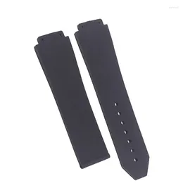 Watch Bands XIANERSHANG Luxury 25MM Special Convex Interface Watchbands Rubber Strap Original Folding Buckle Silicone Belt Accessories