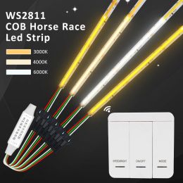 WS2811 COB Running Water Flowing Horse Race Chasing LED Strip Light Pixel Tape DC24V 360LEDs/m Flexible Cool Natural Warm White