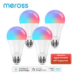 Meross E27/E26 WiFi Smart Bulb LED RGBWW Light Dimmable Indoor Lighting Timer Remote Control Support Alexa Google SmartThings