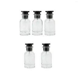 Storage Bottles 5 Pieces Perfume Bottle 30ml Delicate Refillable Mini Trip Vintage Decorate Lightweight Party Durable Glass Liquid Container