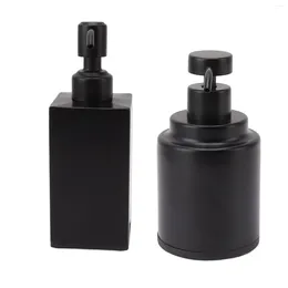 Liquid Soap Dispenser Manual Bottle Black Stainless Steel Oxidation Resistance Multifunctional For Kitchen Bathroom Office