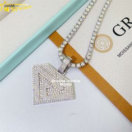 Designer Jewelry hot selling 925 Sterling Silver GRA Certificate Hip Hop VVS Moissanite Custom Pendant With Tennis Chain For Gift