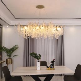 Nordic Designer Round Crystal Chandelier Luxury Pendant Light Living Room Luminaire Hanging Light Fixtures Home Decor