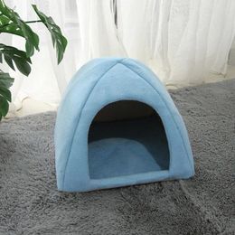 Cat Carriers Closed Mongolian Yurt Tent For House Summer Plush Feeling Dog Pet Supplies