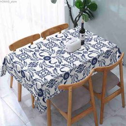 Table Cloth Rectangle Tablecloth 54x72 Inch Mexican Talavera Table Cloths Waterproof Table Cover for Wedding Party Dining Holiday Banquet Y240401