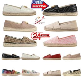 Espadrilles Designer For Women Wedge Casual Shoes Summer Luxurys Ladies Flat Beach Half Slippers Fashion Woman Loafers Cap Toe Fisherman Canvas Shoes