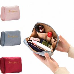 women's Cosmetic Bag Zipper Veet Beauty Makeup Bags Travel Female Girl Brush Lipstic Storage Toiletry Kit Pouch Toiletry Bags f9BS#