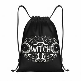 witch Tripple Mo Drawstring Bag Women Men Foldable Gym Sports Sackpack Shop Backpacks W9bD#