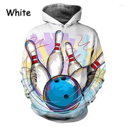 Men's Hoodies 3D Indoor Sports Bowling Printing For Men Children Gym Tracksuits Women Harajuku Pullovers Unisex Sportswear Top