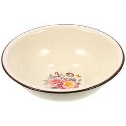 Bowls Enamel Basin Home Kitchen Supplies Household Bowl Salad Old-fashioned Mixing Enamelware