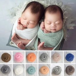 Blankets Stretch Wrap Pography Props Knitted Fabric Born Mohair Multi-color For Baby Po