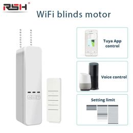 Control Tuya Smart Wifi Curtains Motor Electric Chain Roller Blinds Shade Shutter Drive RF Remote Kit Smart Life App via Alexa Google