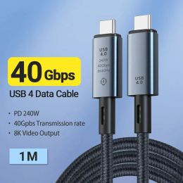 240W USB C to USB C Fast Charging Cable, 39.37IN Braided with 8K Video& 40Gbps Speed for iPhone 15Pro/Max Samsung Galaxy S22/23