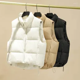 Women's Vests Womens Vest Waistcoat Autumn Winter Warm Jacket Women Sleeveless Cotton Puffer Parkas Laides Down Coat Outwear Tops