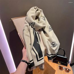 Scarves Burt's Bees High-grade Cashmere Winter Scarf Female Rectangular 180 65 Birthday Gift Warm Multifunctional Shawl.