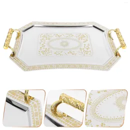 Decorative Figurines 1Pc Stainless Steel Cake Tray Storage Plate Wedding Dessert