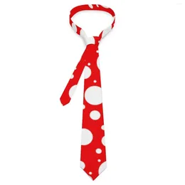 Bow Ties Mens Tie Red White Polka Dot Neck Kusama Yayoi Inspired Classic Elegant Collar Graphic Business Necktie Accessories