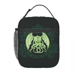 The Call Of Cthulhu Lovecraft Insulated Lunch Bags Horror Octopus Tentacle Monster Portable Cooler Thermal Bento Box Work Travel