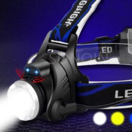 3 Modes Powerful T6 Led Headlamp Headlight Zoom Head Lamp Flashlight Torch by 2x18650 battery USB Rechargeable Fishing Lantern