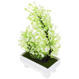 Decorative Flowers Faux Plant Bonsai Flowerpot Simulation Potted Artificial Ornament