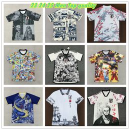 22 23 24 Japão Seleção nacional masculina de manga curta Osako Yoshida Nagatomo Shibasaki Haraguchi Minamino Kubo Home Edição Especial Edição Celebrity Edition Soccer Jersey Kit Men