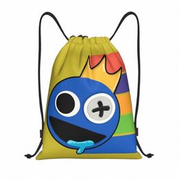 blue Rainbows Friend Drawstring Backpack Sports Gym Bag for Men Women Video Game Shop Sackpack p5S0#