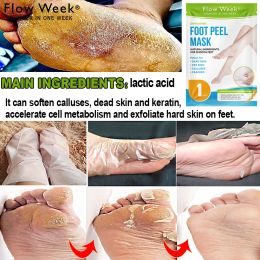 FlowWeek Exfoliating Foot Mask Foot Peel Mask Peeling Dead Skin Remover Calluses Anti Cracked heels Moisturising Foot Care