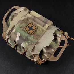Survival Tactical Medical Molle First Aid Pouch Two Piece System Micro Med kit Emergency Hunting Bag IFAK Pouch EMT Medical Pouch
