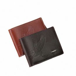 men's Wallet Multi Card Fi Busin Short Wallet Eagle Pattern Specially Designed for Men Q7z5#