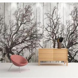 Wallpapers Wellyu Custom Wallpaper Papel De Parede Retro Vintage Woods Silhouette Background Wall Paper Papers Home Decor Behang