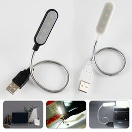 Mini 4 LED Book Lamp Portable USB Reading Night Lamp White/Warm Colour Table Desk Lamp For Laptop Power Bank Notebook PC Computer