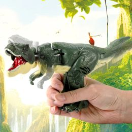 Articulated Rex Dinosaur Gun New Children's Fun Toys Up: Pressing Dinosaurs Bites Boys, Head and Tail Moving Exciting Gift