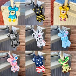 Accessories Cute Bear Golf Bag Cartoon Caddie Cart Bag Tag Name Plate Golf Bag Tour Handbag Travel PVC Label Novelty Cute Gift