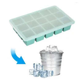 Baking Moulds Ice Tray Silicone Cube Easy-release Mold For Home Bar Reusable Non-stick Making Grids 15