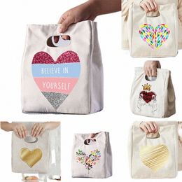 fi Letter Print Lunch Bag for Women Girl Kids Children Thermal Insulated Lunche Bag Tote Food Picnic Bag Insulati Pouch F9sA#