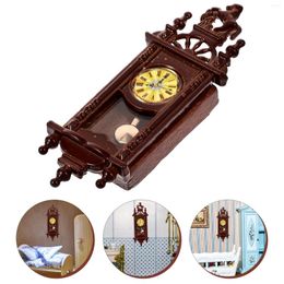 Wall Clocks Small Clock Pendant Miniature Furniture Figurines Pography Props Decor Toy Room