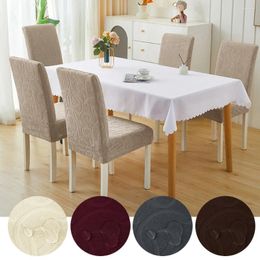 Chair Covers Nordic Style Elastic Jacquard Cover For Dining Room Waterproof Kitchen Wedding Banquet Anti-Slip Protector