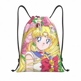 sailors Anime Mo Drawstring Bag Women Men Foldable Sports Gym Sackpack Shop Backpacks K2Jr#