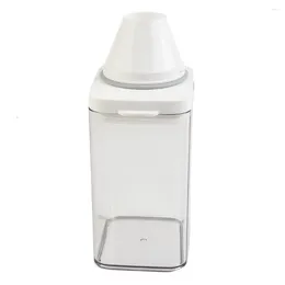 Liquid Soap Dispenser Plastic Laundry Detergent Storage Container Leak Proof Design With Measuring Cup And Pourable Spout