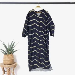 Casual Dresses Women Holiday Dress Bohemian Print Wave Shirt With Pockets Cardigan Women's Spring Autumn For Any