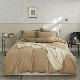 Bedding Sets 2024 Est Four-piece Simple Cotton Double Household Bed Sheet Quilt Cover Embroidered Comfortable Fashion Beige Color