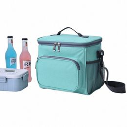 oxford Insulated Lunch Bag Large Capacity Outdoor PEVA Thermal Picnic Box with Shoulder Strap Water Resistant Cooler Pack k7R6#